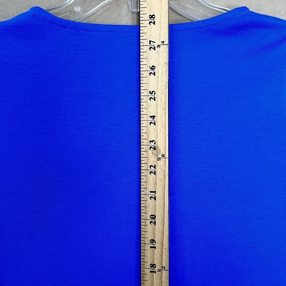 Polo Ralph Lauren Dress Girls Size 12 Blue Short Sleeve Ruffle Hem Casual